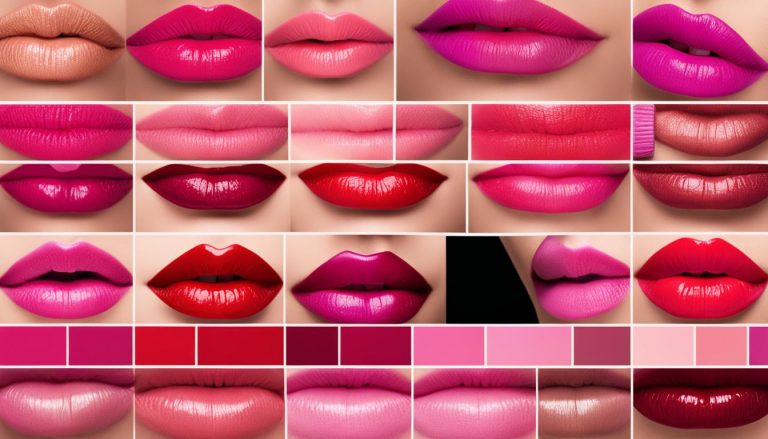 A lip blush aesthetic procedure in progress.